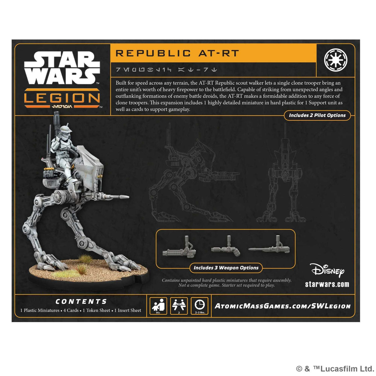 Star Wars Legion Republic AT RT Board Game by Atomic Mass 2