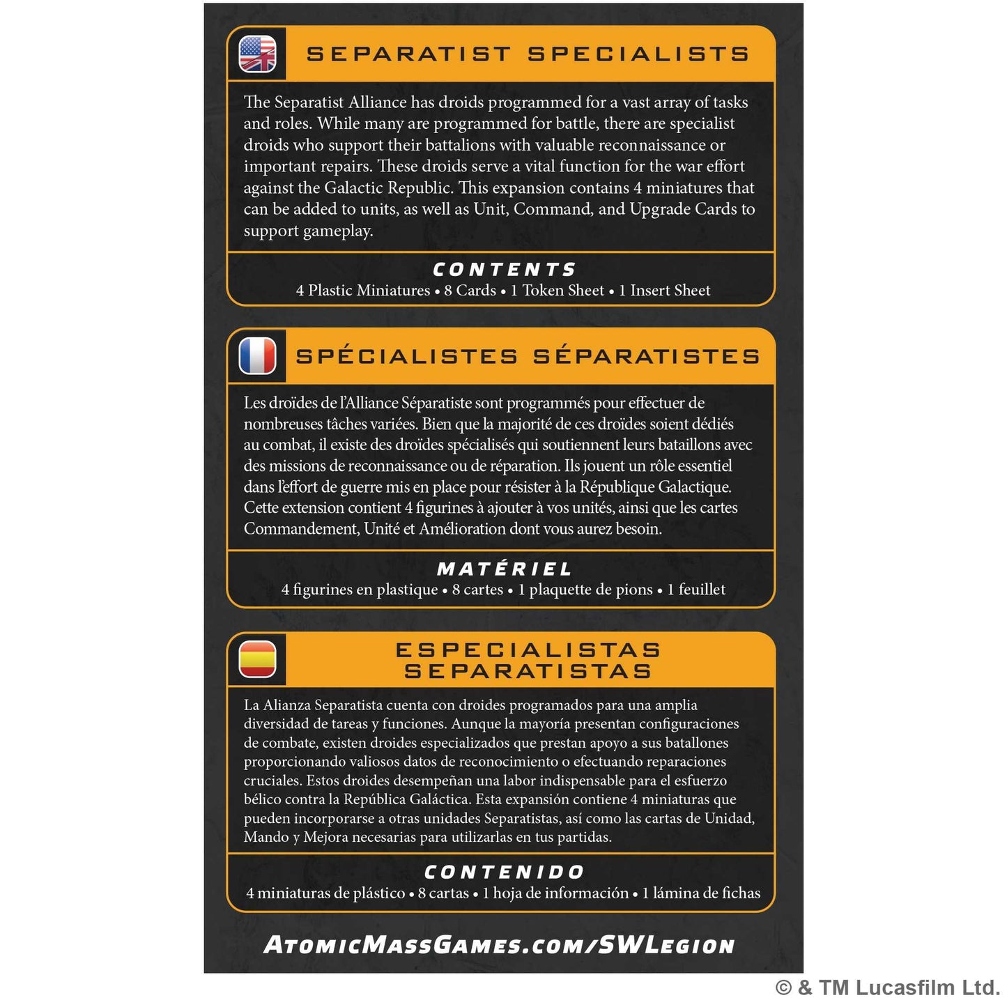 Star Wars Legion Separatist Specialists Miniature Game by Atomic Mass 2