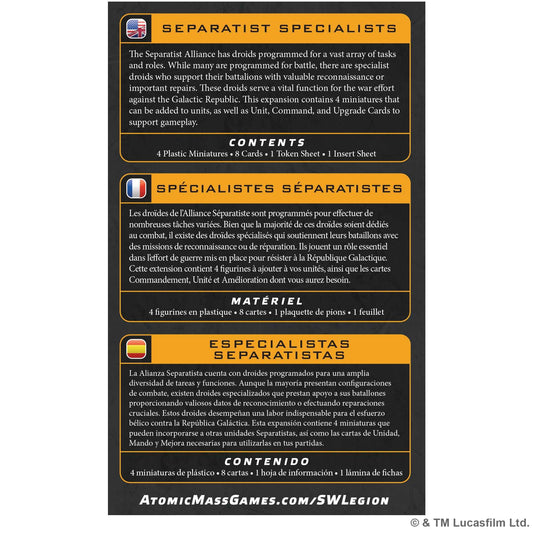 Star Wars Legion Separatist Specialists Miniature Game by Atomic Mass 2