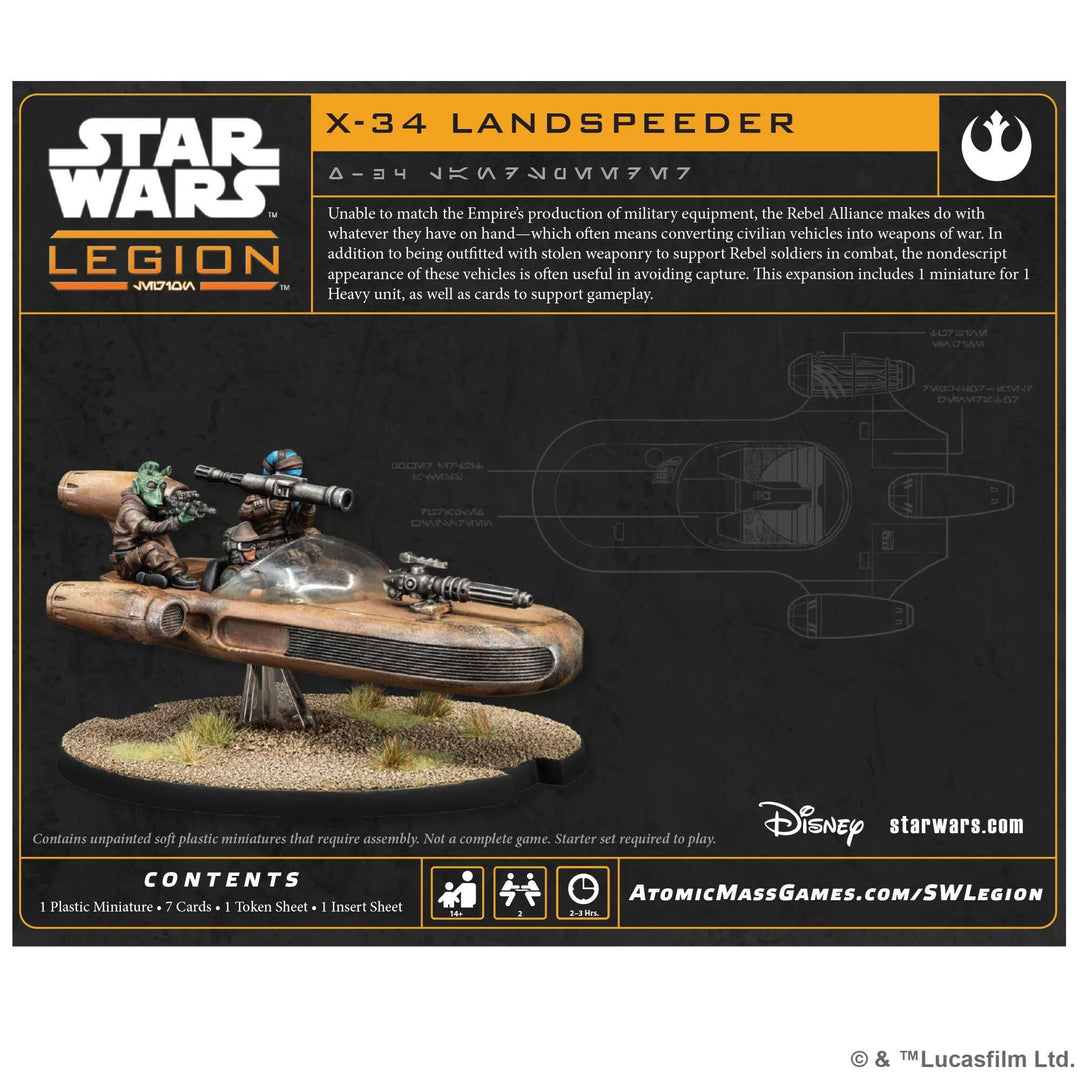 Star Wars Legion X-34 Landspeeder Miniatures Game Expansion