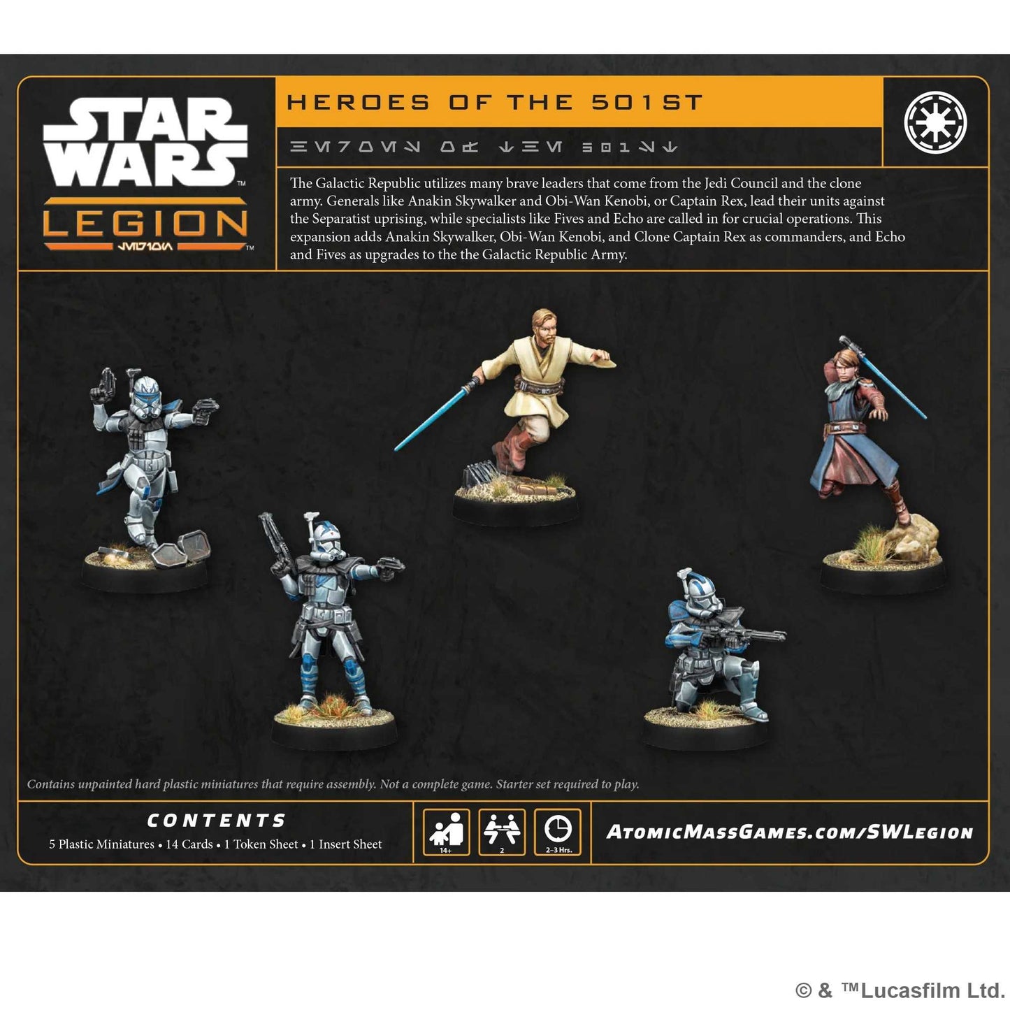 Star Wars Legion Heroes of the 501st Character Pack Miniature Game by Atomic Mass 2