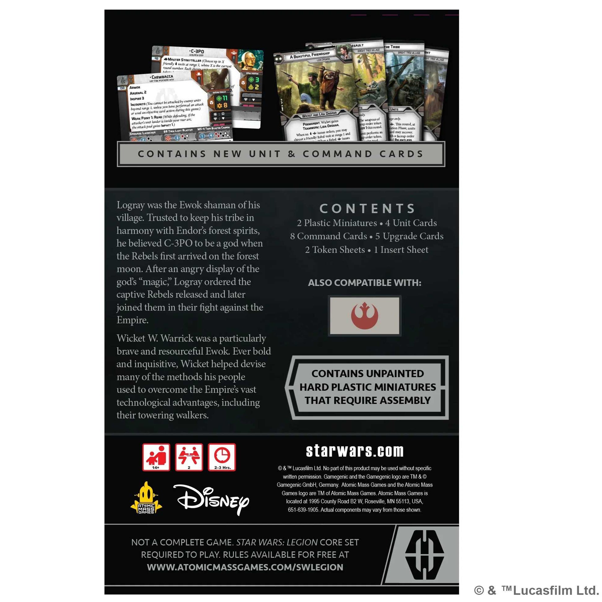 Star Wars Legion Logray and Wicket Commander Expansion Board Game by Atomic Mass 2