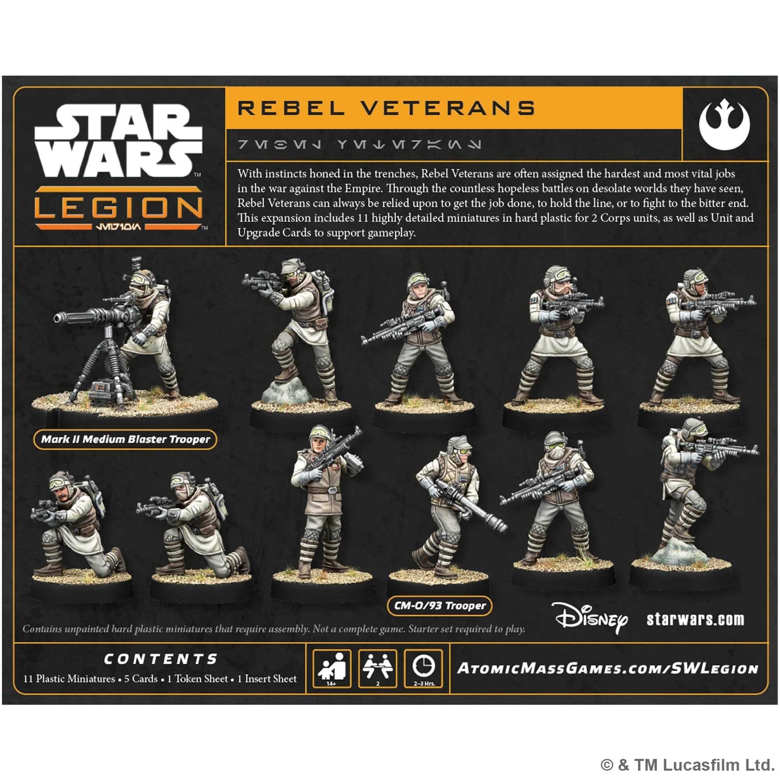 Star Wars Legion Rebel Veterans Miniatures Game Expansion
