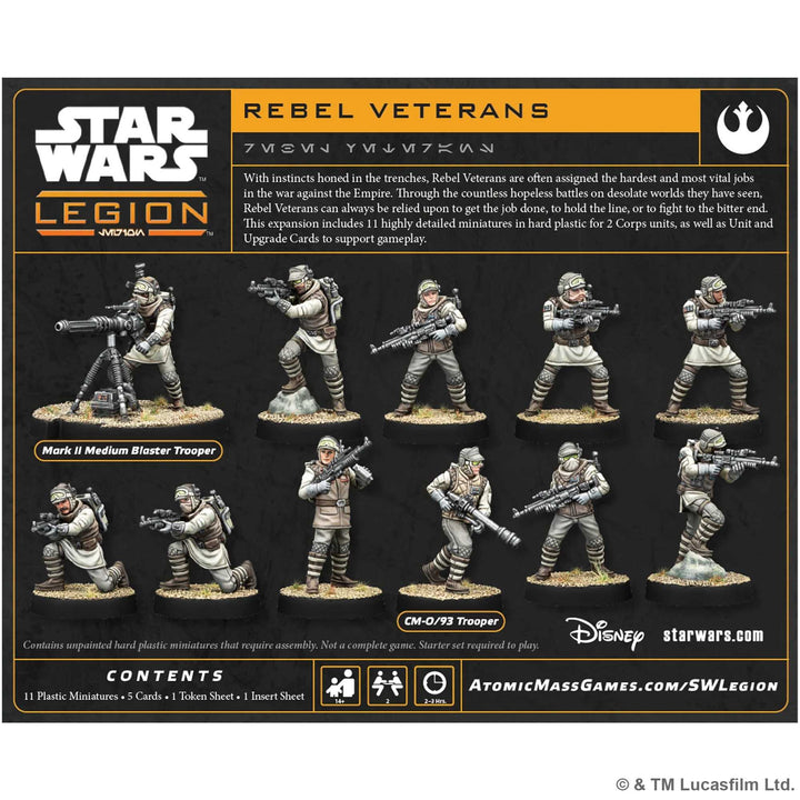 Star Wars Legion Rebel Veterans Miniatures Game Expansion