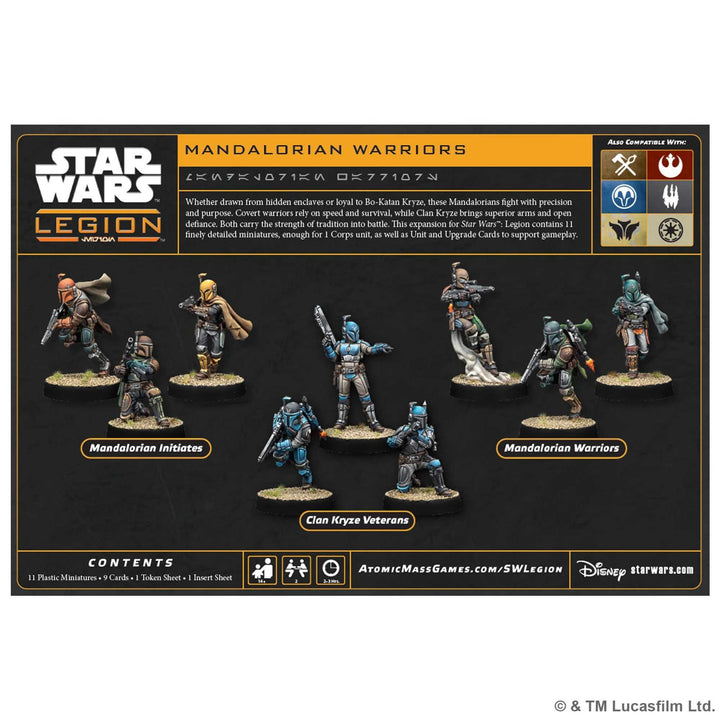 Star Wars Legion Mandalorian Warriors Miniatures Game Expansion