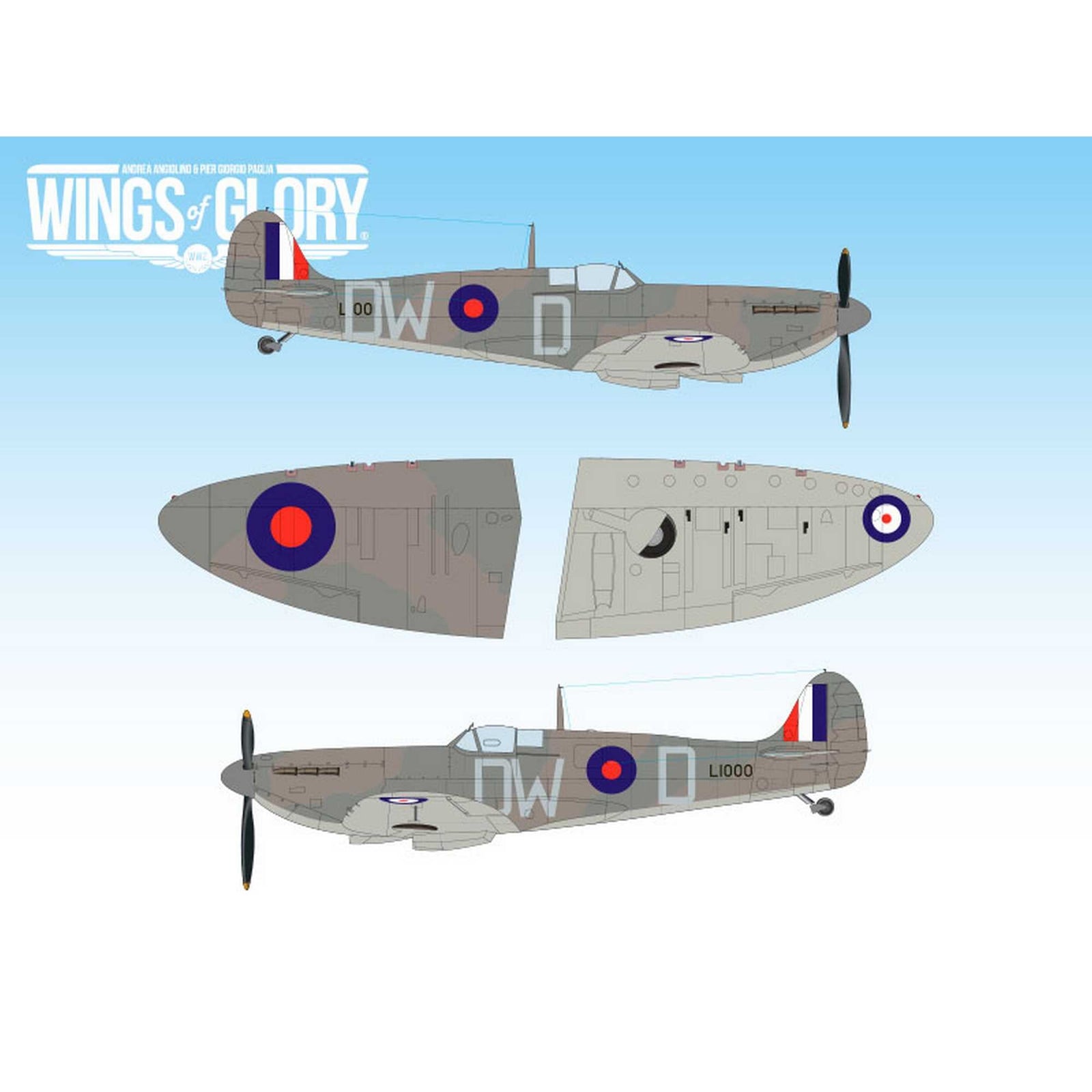 Supermarine Spitfire Mk I WW2 Squadron Pack Wings of Glory Miniature Game by Ares 2