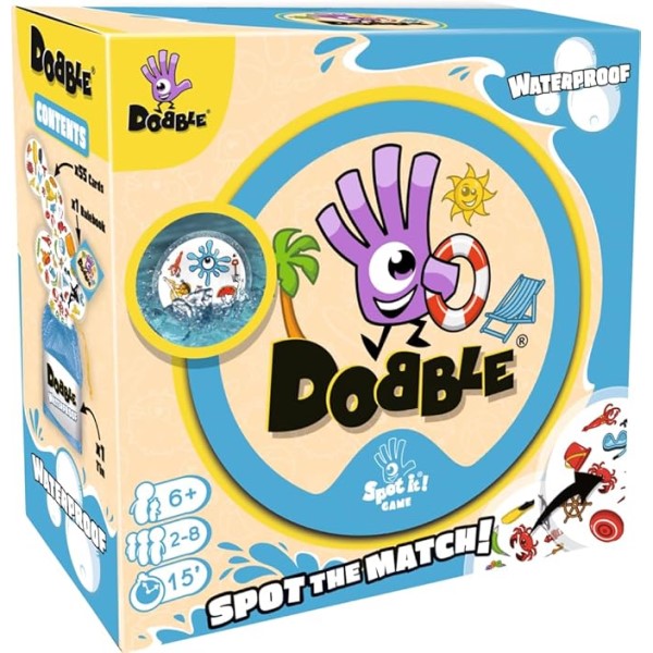 Dobble Waterproof Spot It Card Matching Game 1