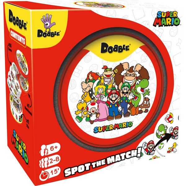Dobble Super Mario Family Card Game Ages 6+ Spot It 6