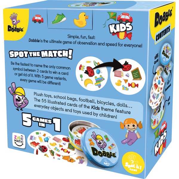 Dobble Kids Spot It Card Matching Game 3