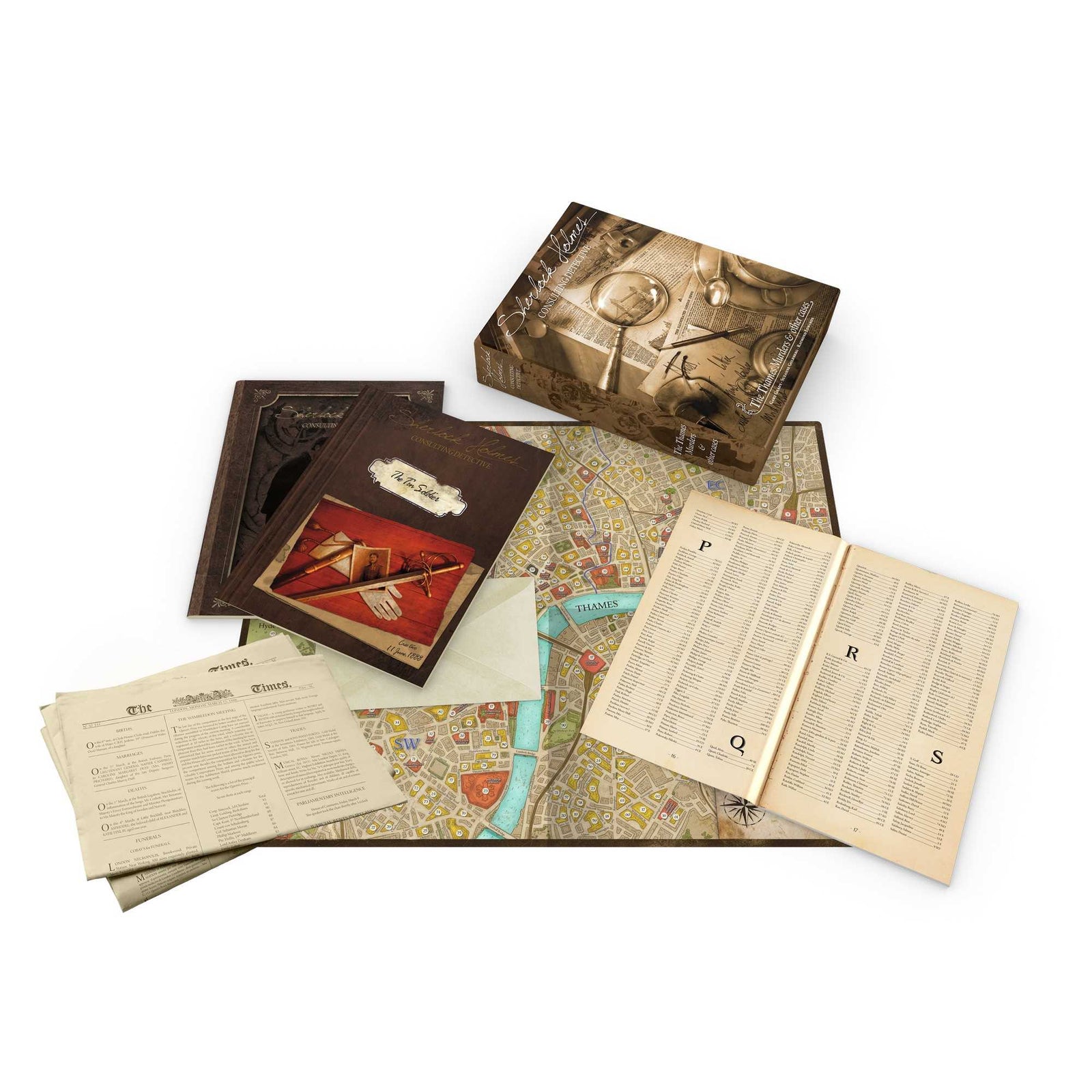 Thames Murders Sherlock Holmes Consulting Detective 2017 Board Game by Space Cowboys 2