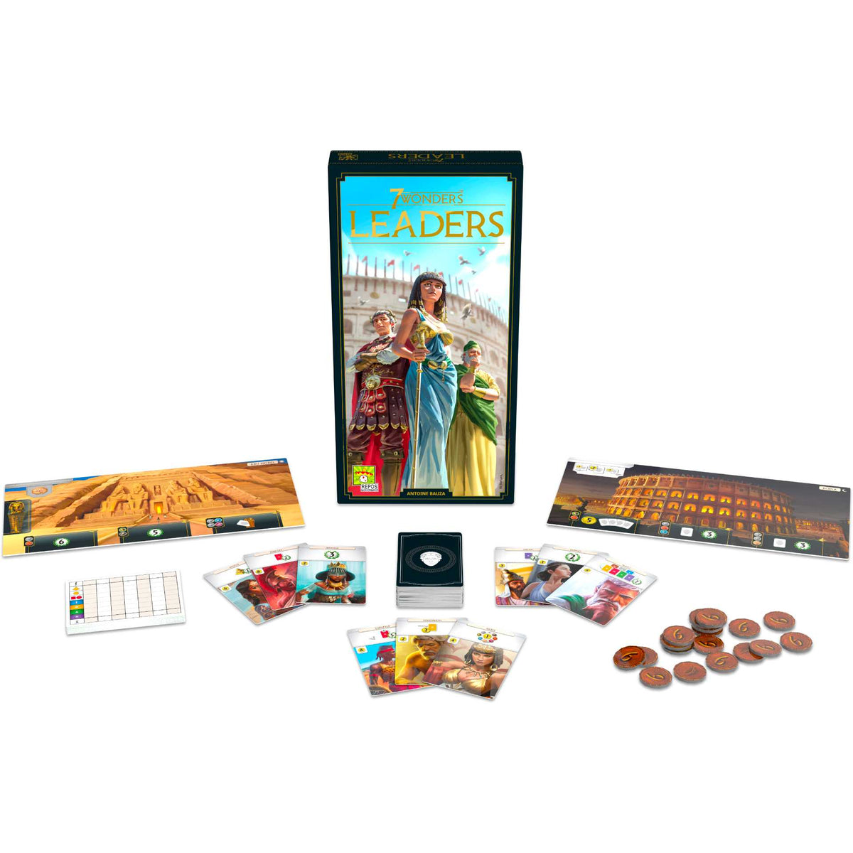 7 Wonders 2nd Edition Leaders Expansion Board Game Strategic Fun 2