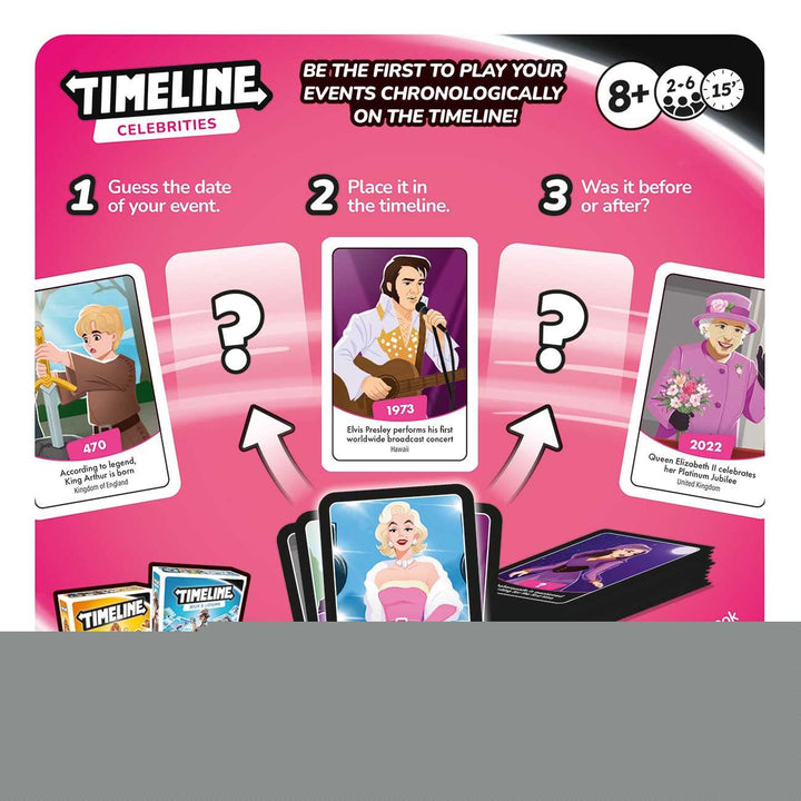 Timeline Celebrities Clutch Box Board Game by Zygomatic 4