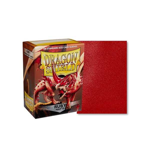 UNIT Dragon Shield Matte Ruby 100 ct In Box Gaming Accessory by Arcane Tinmen 1