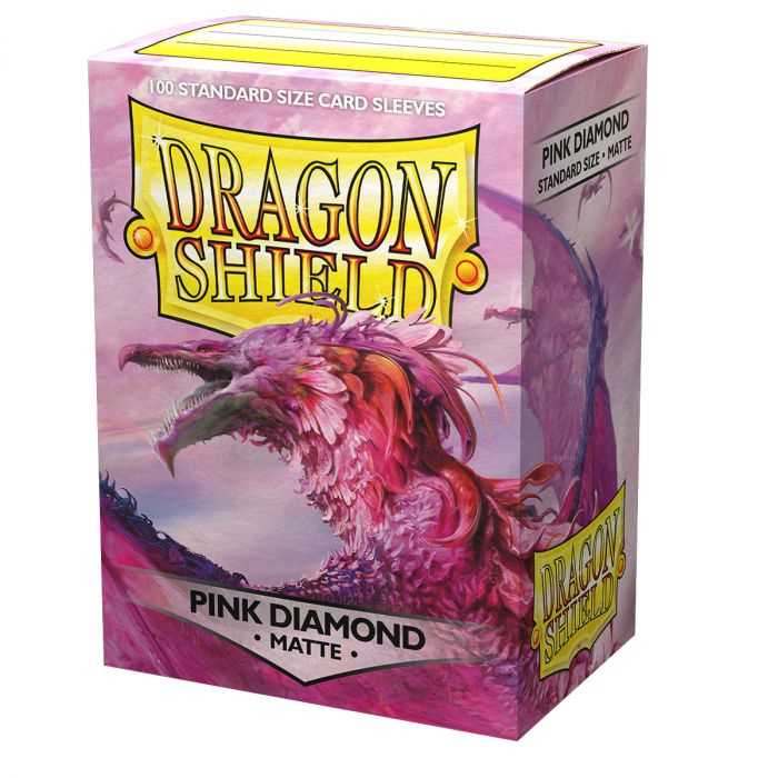 Dragon Shield Matte Sleeves Pink Diamond 100 Gaming Accessory by Arcane Tinmen 1
