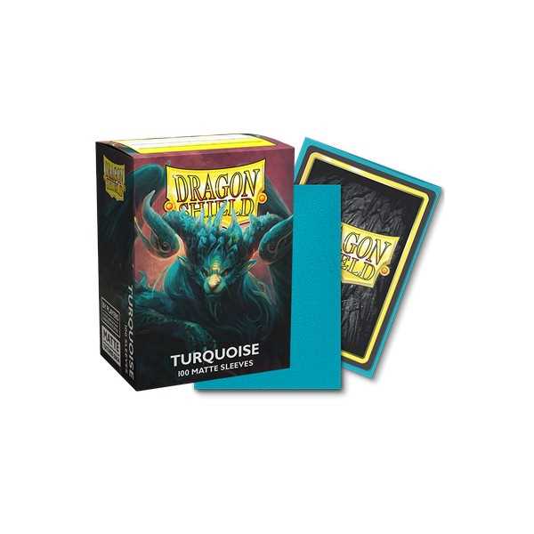 UNIT Dragon Shield Matte Sleeves Standard Size Turquoise 100 Gaming Accessory by Arcane Tinmen 2