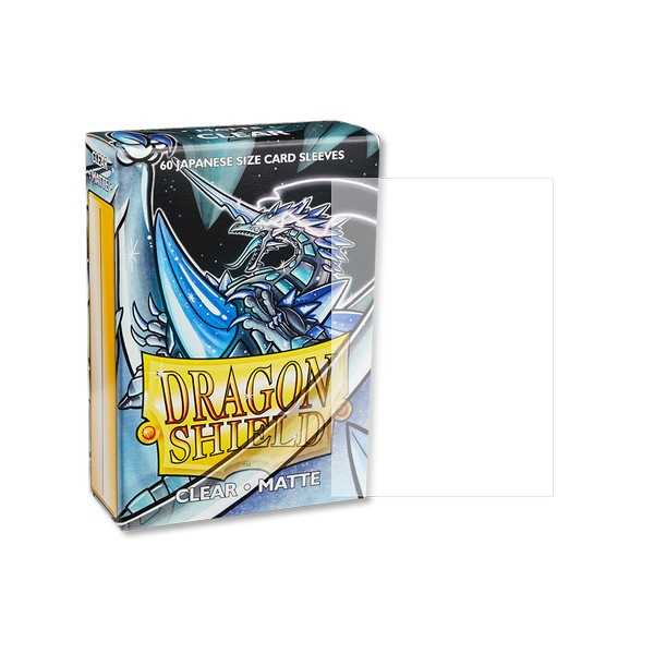 UNIT Dragon Shield Matte Japanese size Clear 60 ct In box Gaming Accessory by Arcane Tinmen 1