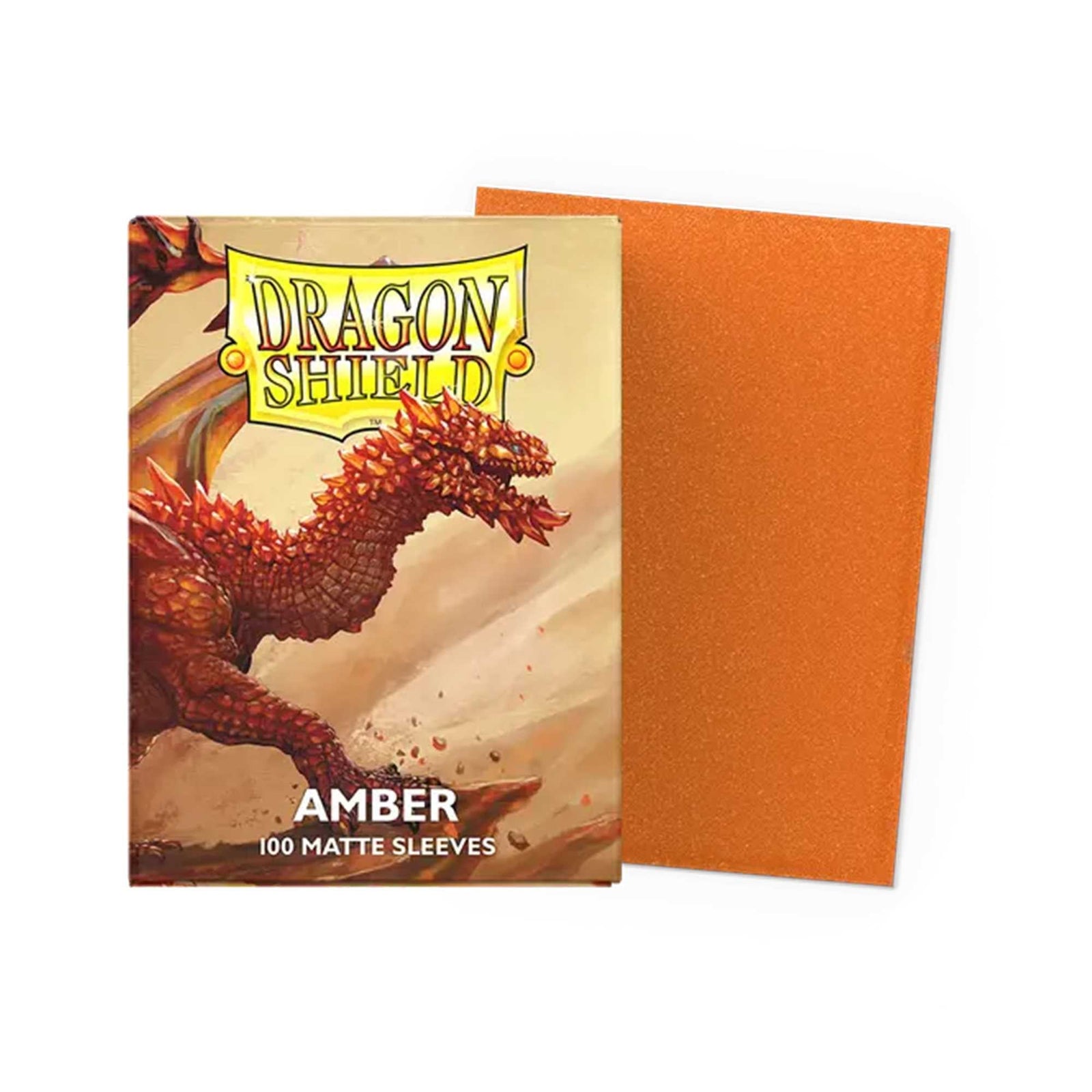 UNIT Dragon Shield Amber Matte Sleeves Standard Size 100 Gaming Accessory by Arcane Tinmen 1