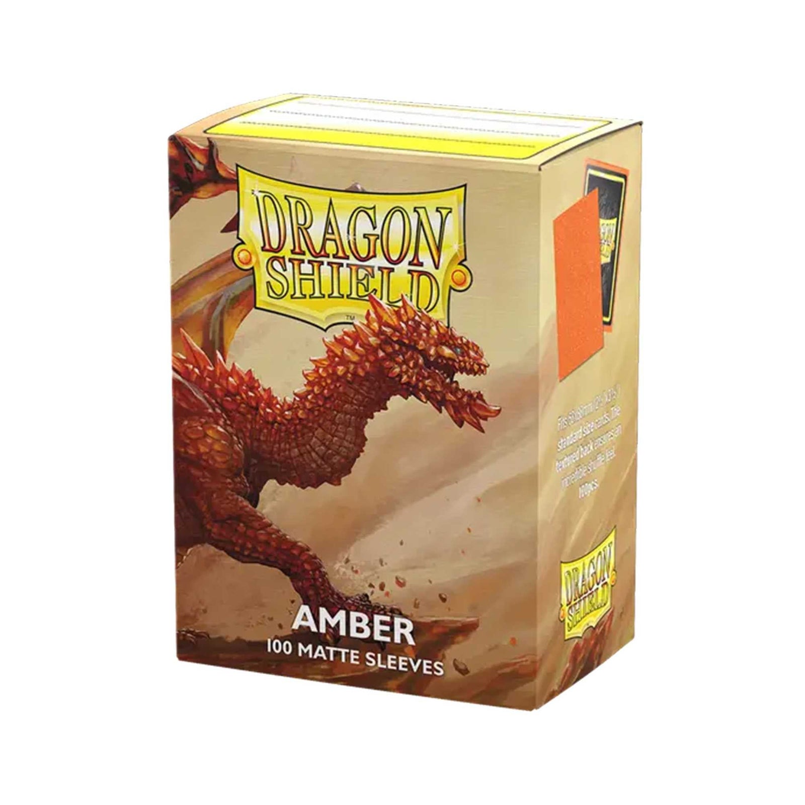 UNIT Dragon Shield Amber Matte Sleeves Standard Size 100 Gaming Accessory by Arcane Tinmen 2