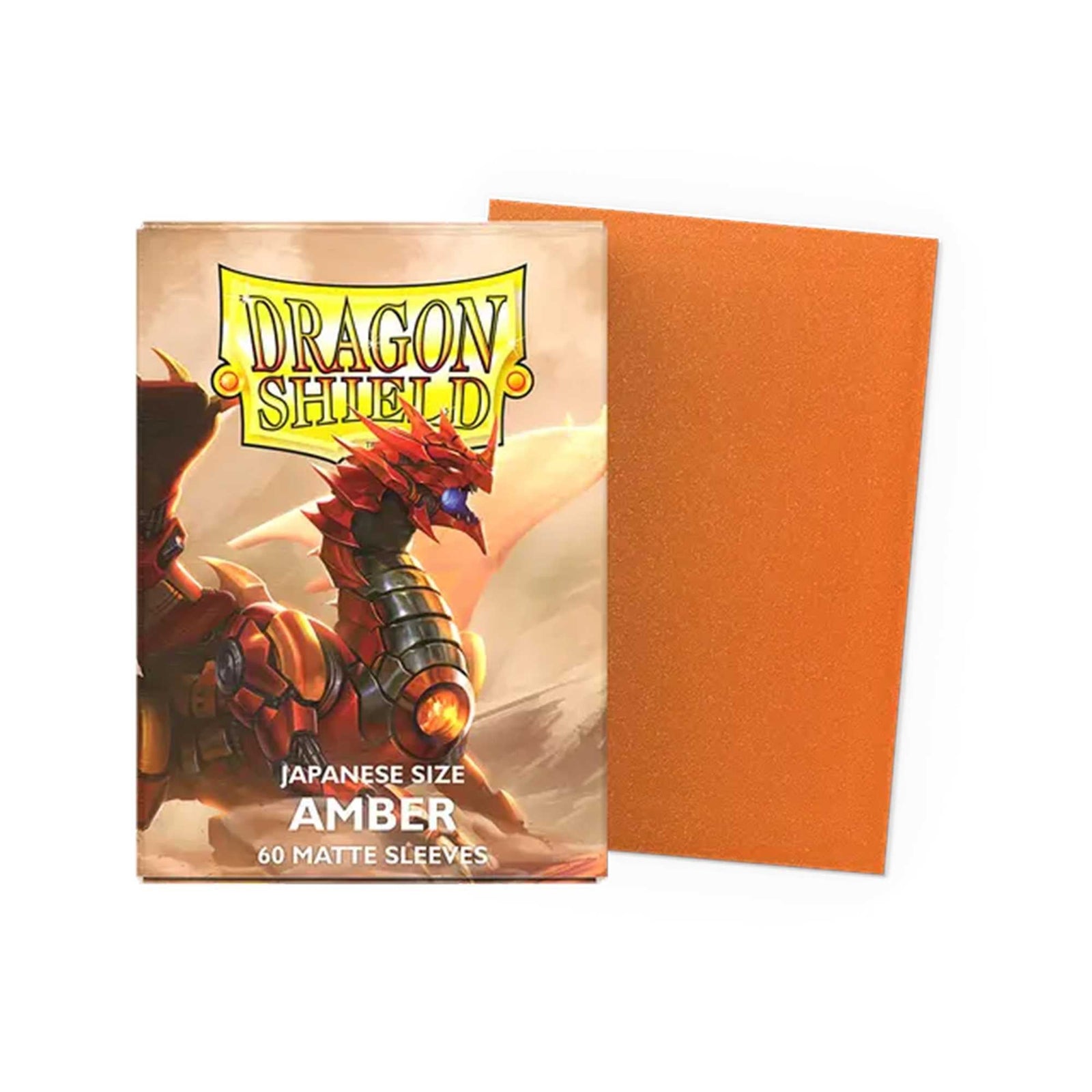 UNIT Dragon Shield Amber Matte Sleeves Japanese Size 60 Gaming Accessory by Arcane Tinmen 1