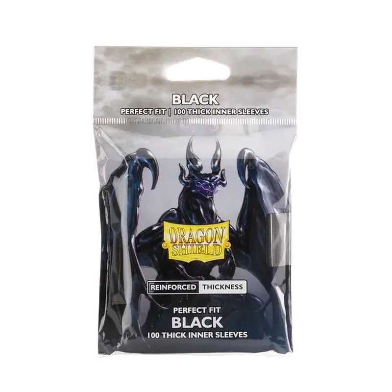Dragon Shield Perfect Fit Thick Inner Sleeves 100ct - Black 1