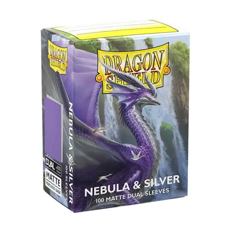 UNIT Dragon Shield Matte Dual Standard Sleeves Nebula and Silver 100 ct Gaming Accessory by Arcane Tinmen 1