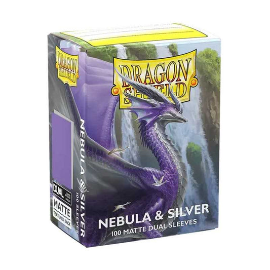 UNIT Dragon Shield Matte Dual Standard Sleeves Nebula and Silver 100 ct Gaming Accessory by Arcane Tinmen 1