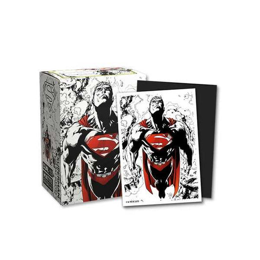 Dual Matte Art Standard Sleeves - Superman Core (Red/White) (100 ct.) 1