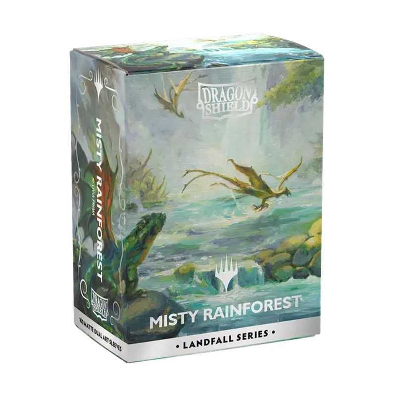 UNIT Dragon Shield MTG Matte Dual Art Sleeves Landfall Series Misty Rainforest 100ct Gaming Accessory by Arcane Tinmen 1