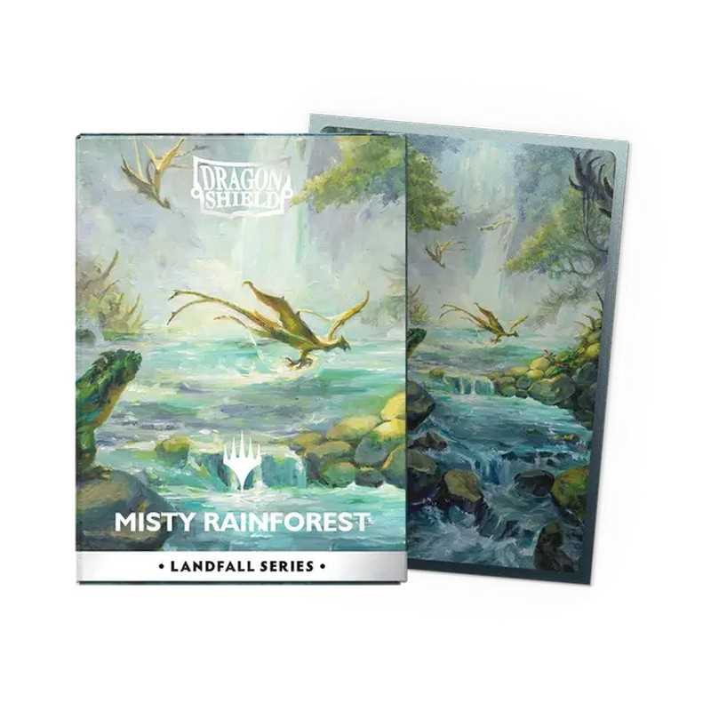 UNIT Dragon Shield MTG Matte Dual Art Sleeves Landfall Series Misty Rainforest 100ct Gaming Accessory by Arcane Tinmen 2