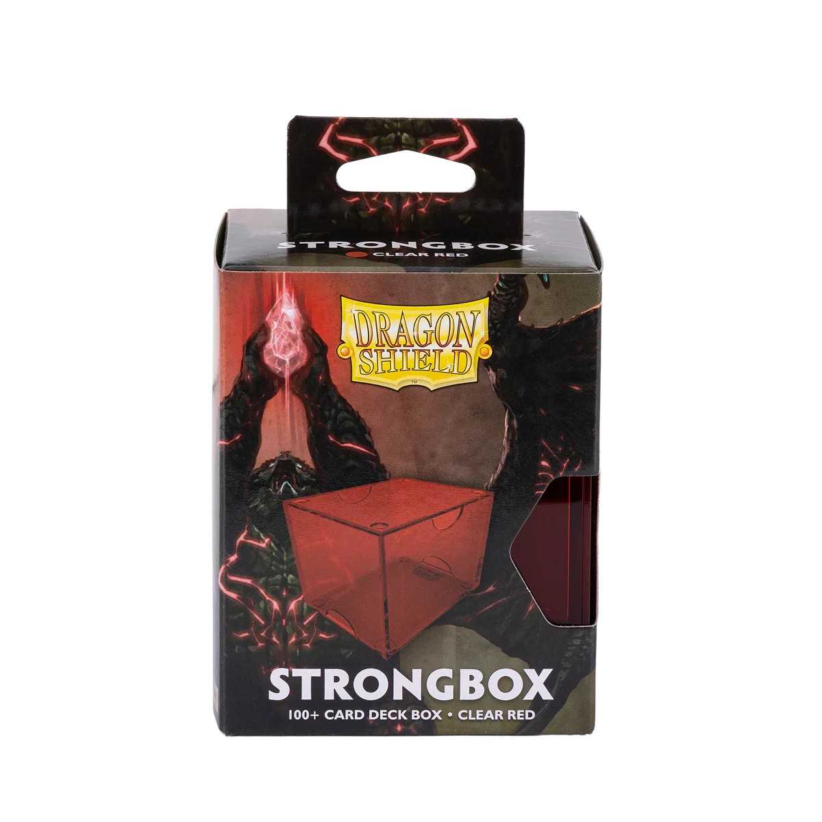 UNIT Dragon Shield Strongbox 100 Card Deck Box Clear Red Gaming Accessory by Arcane Tinmen 1