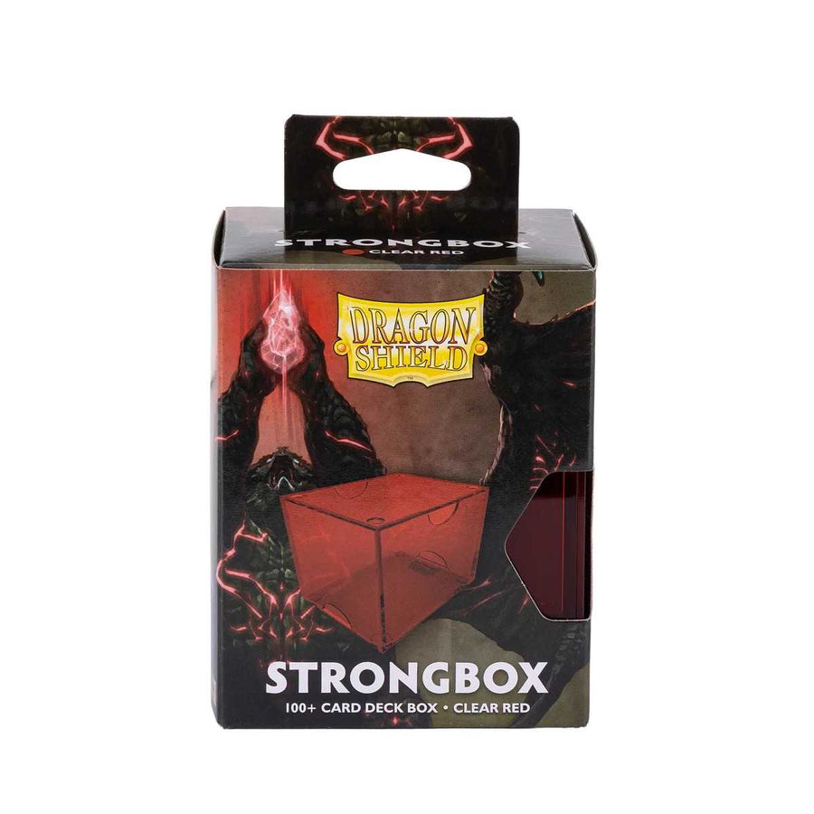 UNIT Dragon Shield Strongbox 100 Card Deck Box Clear Red Gaming Accessory by Arcane Tinmen 1