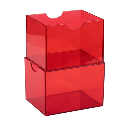 UNIT Dragon Shield Strongbox 100 Card Deck Box Clear Red Gaming Accessory by Arcane Tinmen 6