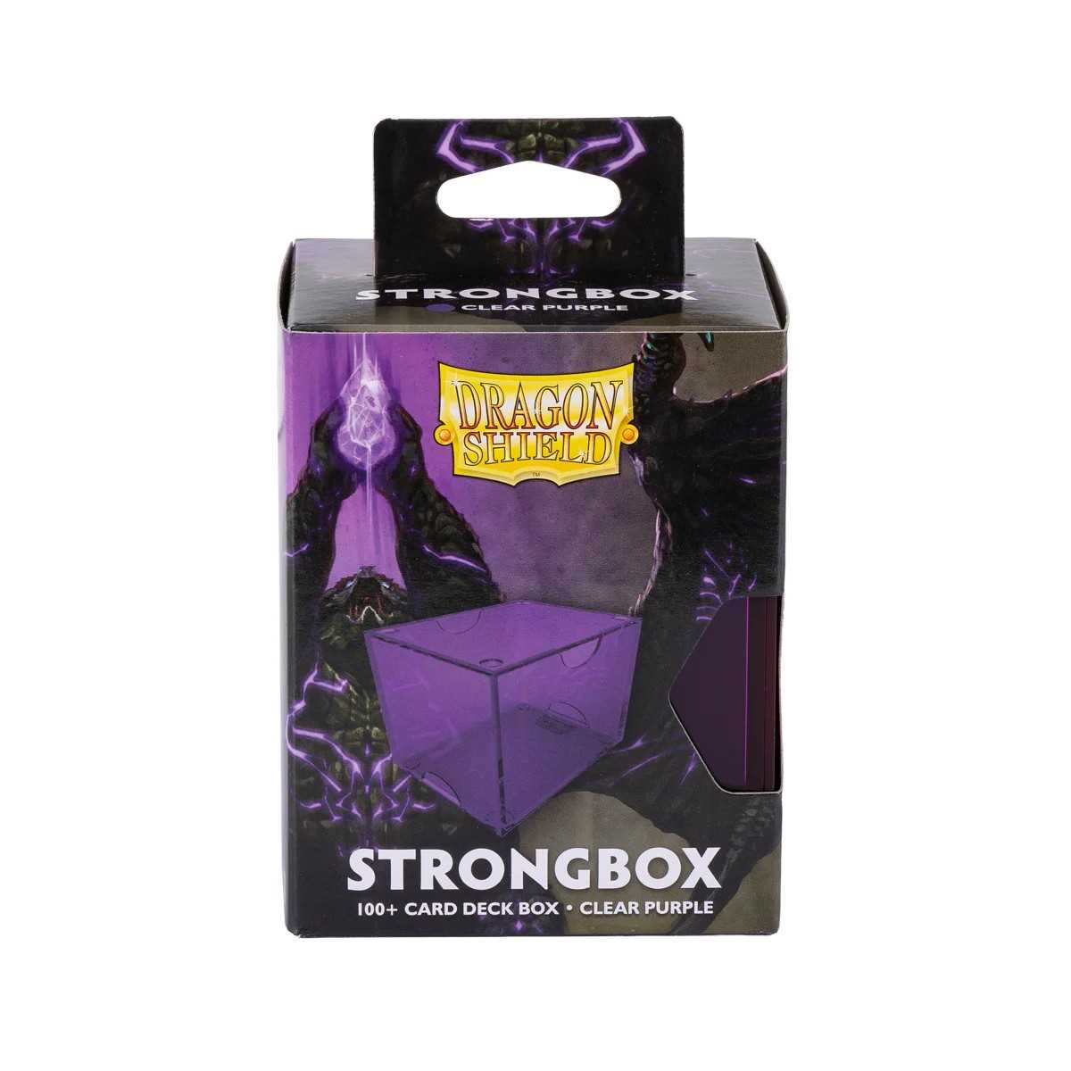 UNIT Dragon Shield Strongbox 100 Card Deck Box Clear Purple Gaming Accessory by Arcane Tinmen 1