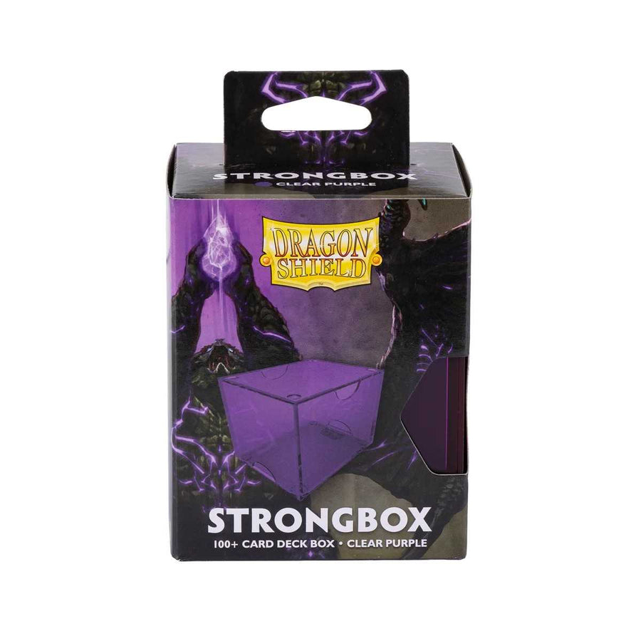 UNIT Dragon Shield Strongbox 100 Card Deck Box Clear Purple Gaming Accessory by Arcane Tinmen 1