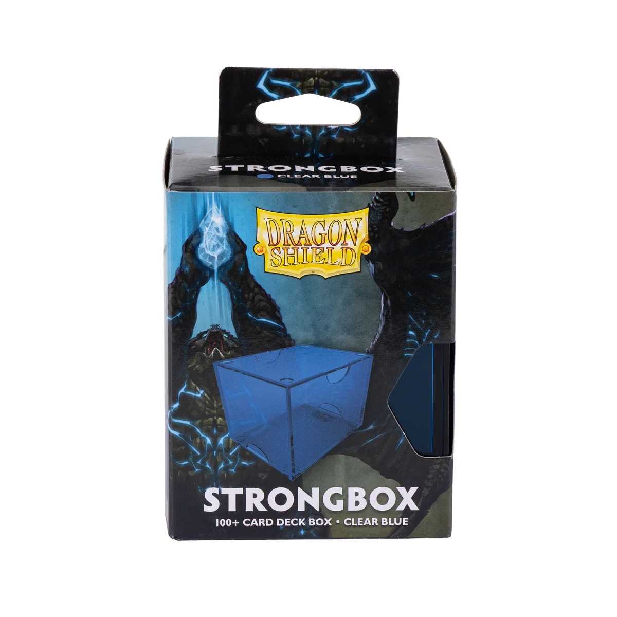 UNIT Dragon Shield Strongbox 100 Card Deck Box Clear Blue Gaming Accessory by Arcane Tinmen 1