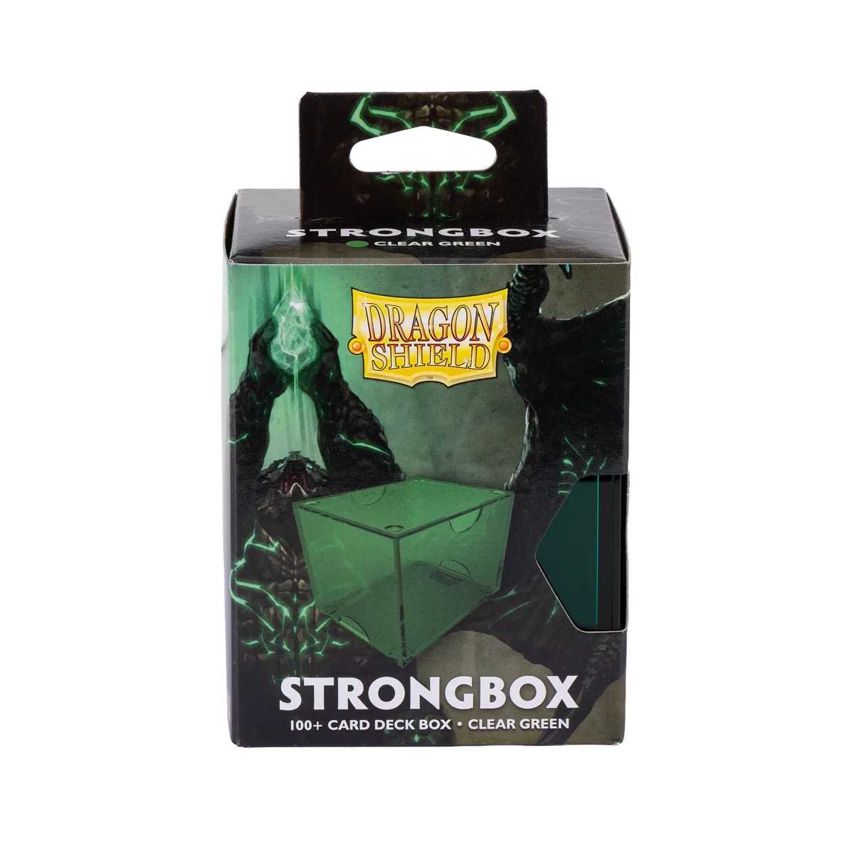 UNIT Dragon Shield Strongbox 100 Card Deck Box Clear Green Gaming Accessory by Arcane Tinmen 1