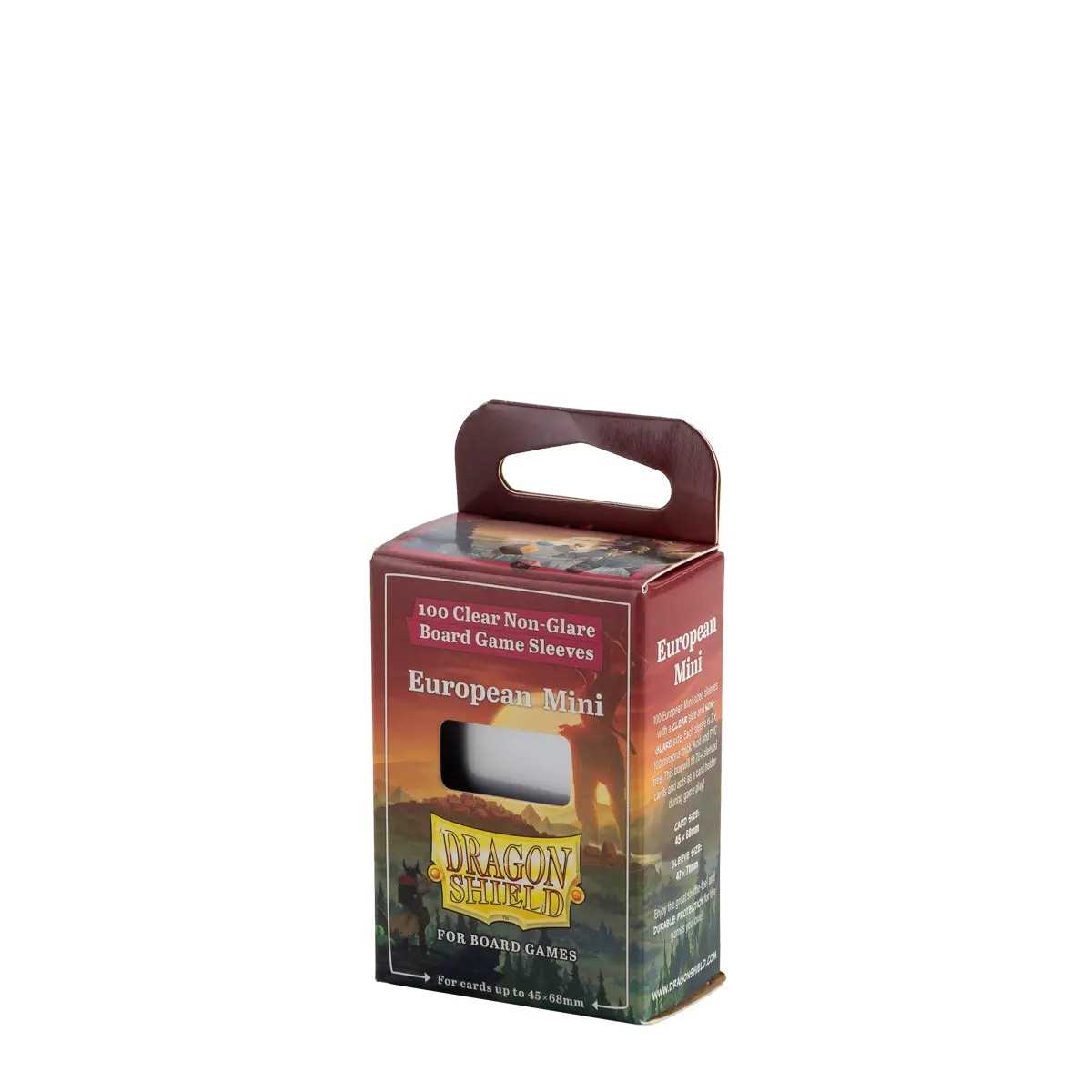 UNIT Dragon Shield 100 Clear Non Glare Board Game Sleeves European Mini Gaming Accessory by Arcane Tinmen 1