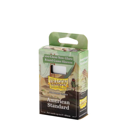 UNIT Dragon Shield 100 Clear Non Glare Board Game Sleeves American Standard Gaming Accessory by Arcane Tinmen 1