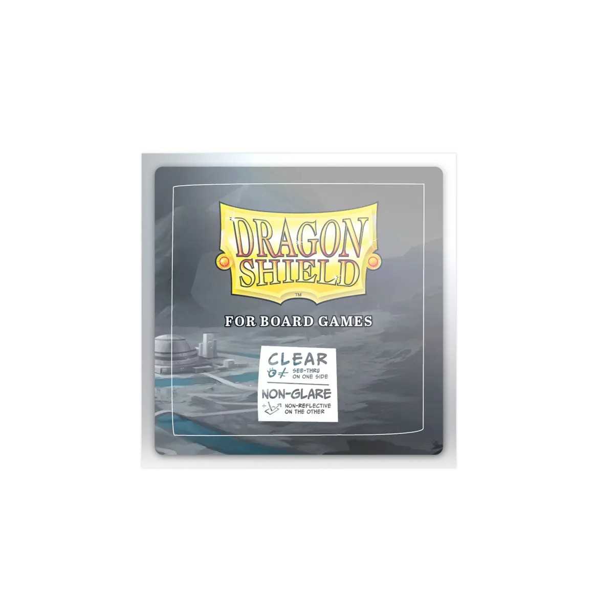 UNIT Dragon Shield 100 Clear Non Glare Board Game Sleeves Square Gaming Accessory by Arcane Tinmen 3