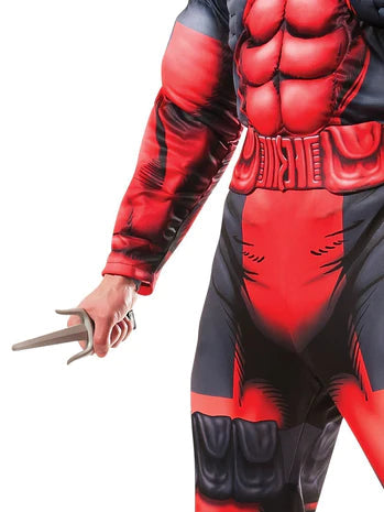Adult Deadpool Costume Deluxe Marvel Mens Muscle Chest Jumpsuit 3