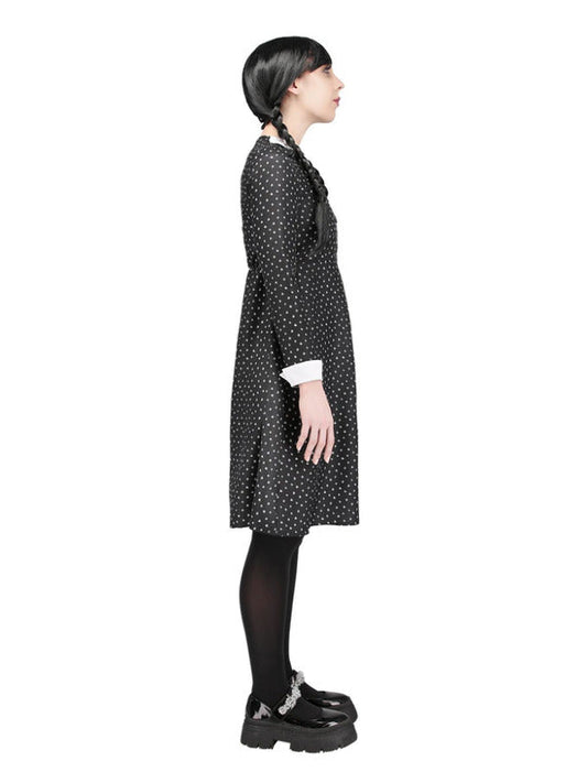 Gothic School Girl Costume Ladies Wednesday Addams Dress 2