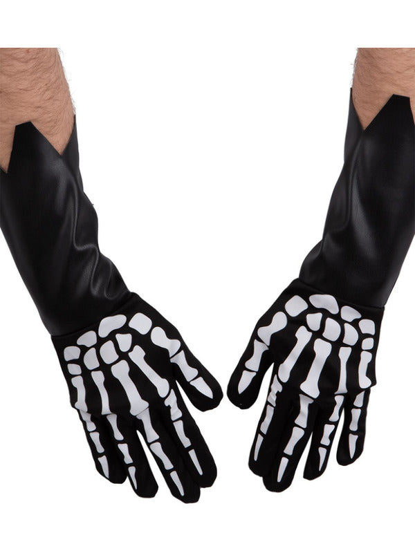 Skeleton Gauntlet Gloves Adult Halloween Accessory 1