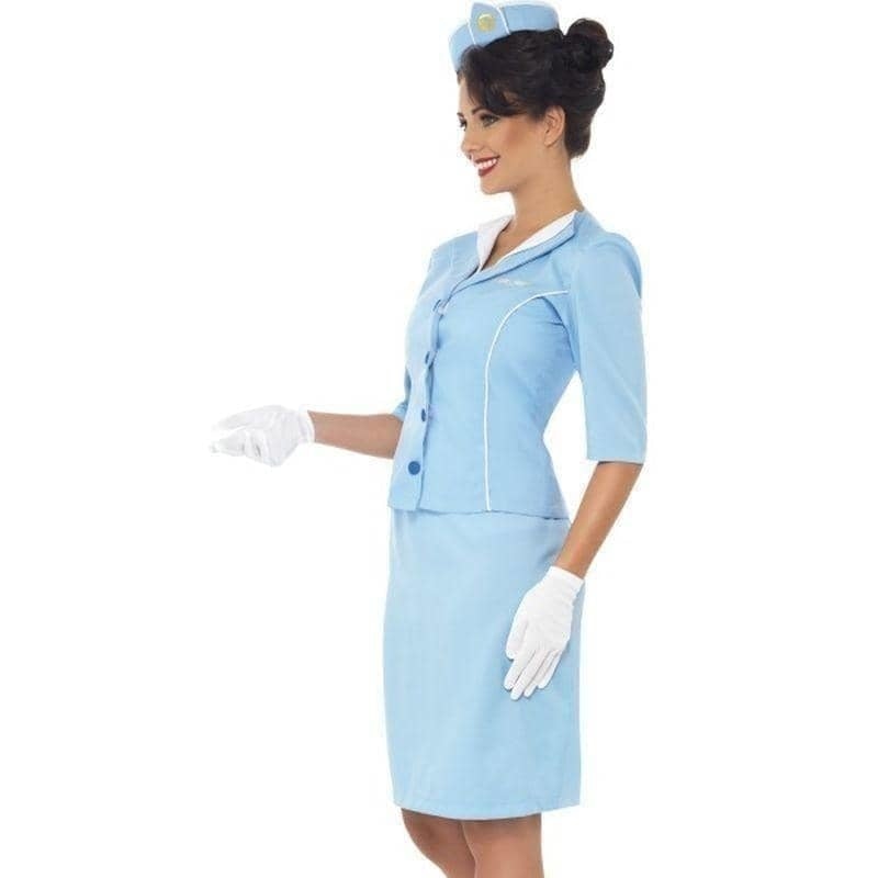 Air Hostess Costume Adult Blue_2