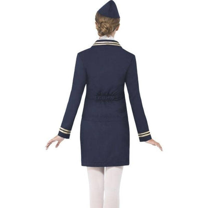 Airways Attendant Air Hostess Costume Adult Blue 2