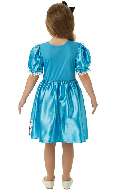 Alice in Wonderland Girls Costume Satin Blue 3