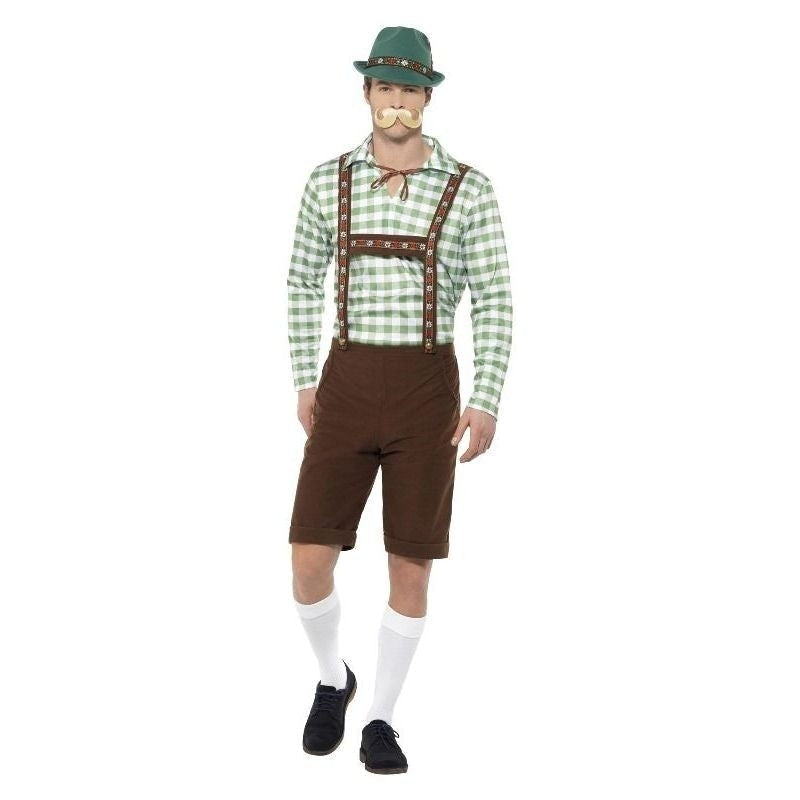 Alpine Bavarian Costume Adult Green Brown_2
