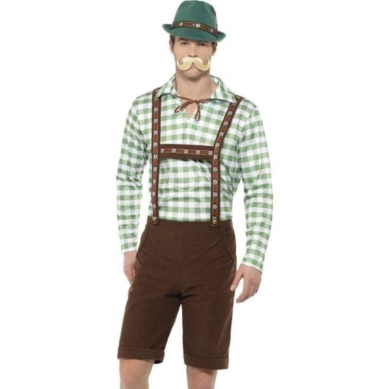 Alpine Bavarian Costume Adult Green Brown_1