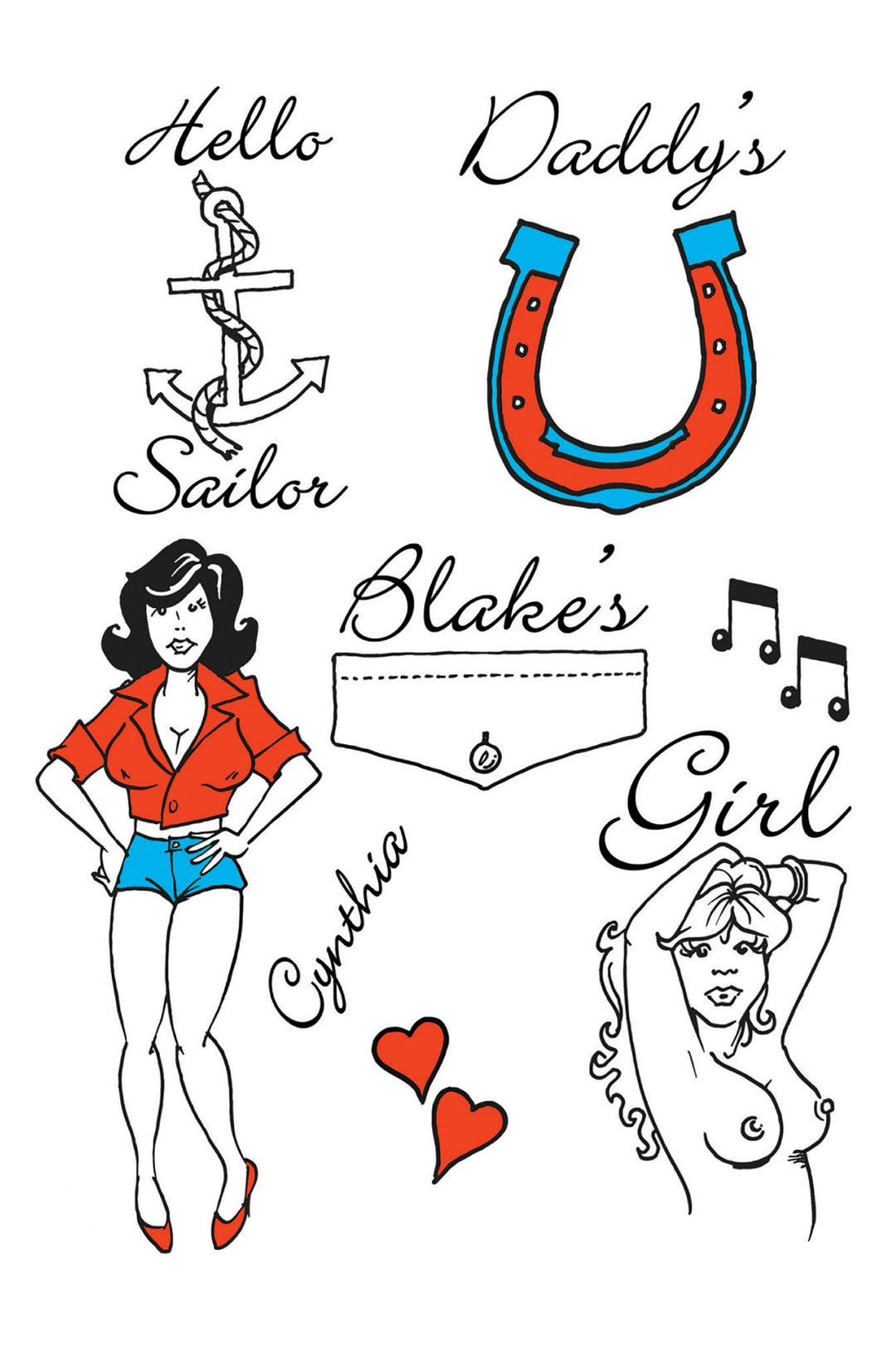 Amy Winehouse Theme Tattoos General Jokes Unisex 10 Cards_1
