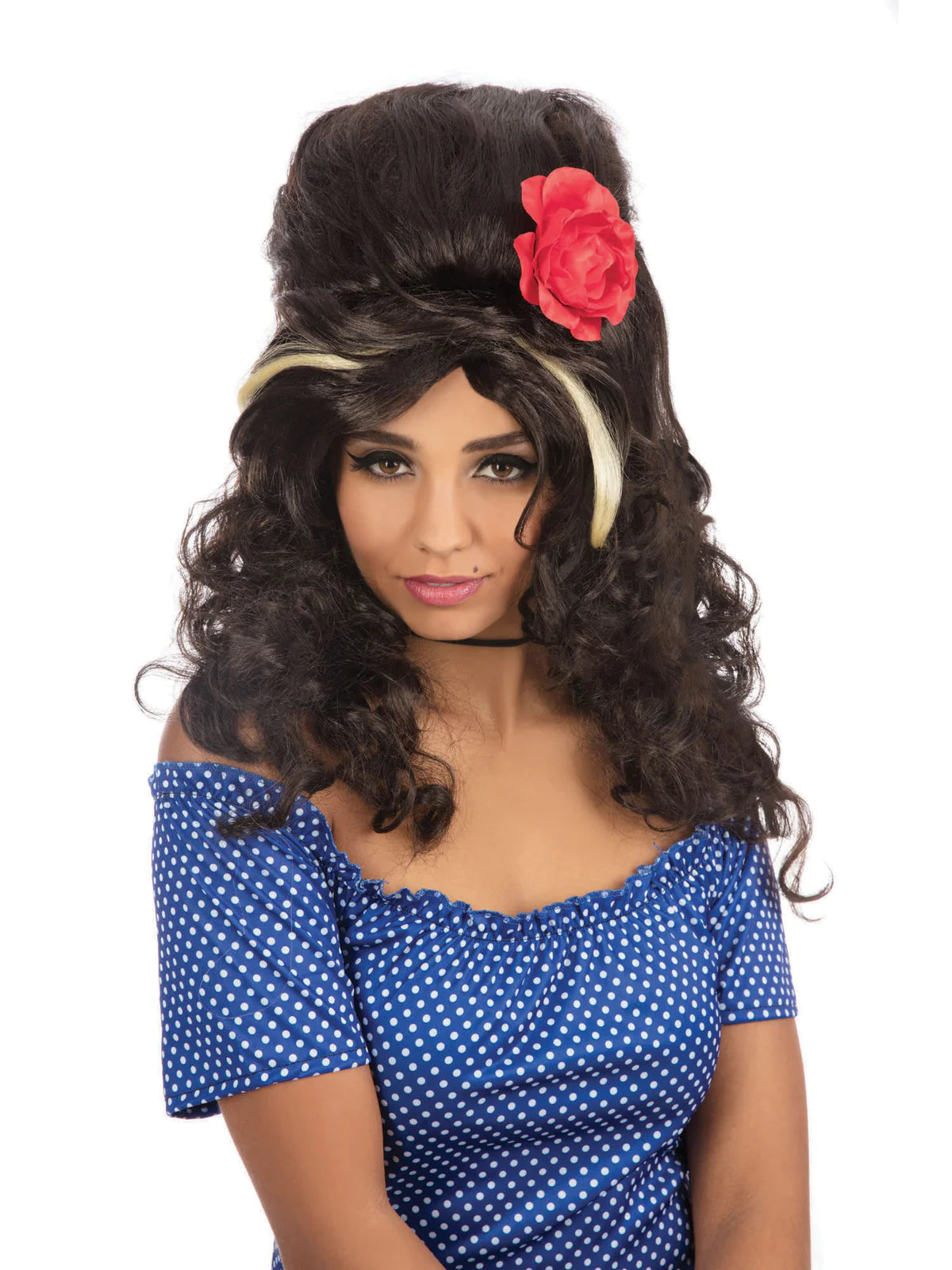 Amy Winehouse Wig Rehab Black Beehive Hairstyle 1