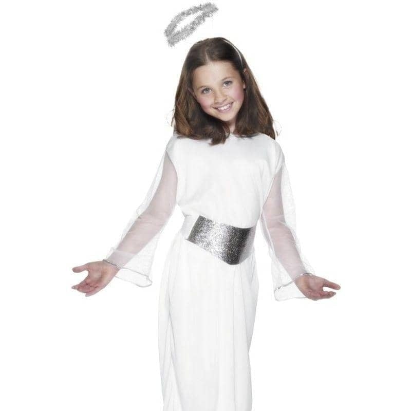 Angel Costume Kids White Dress with Halo_1